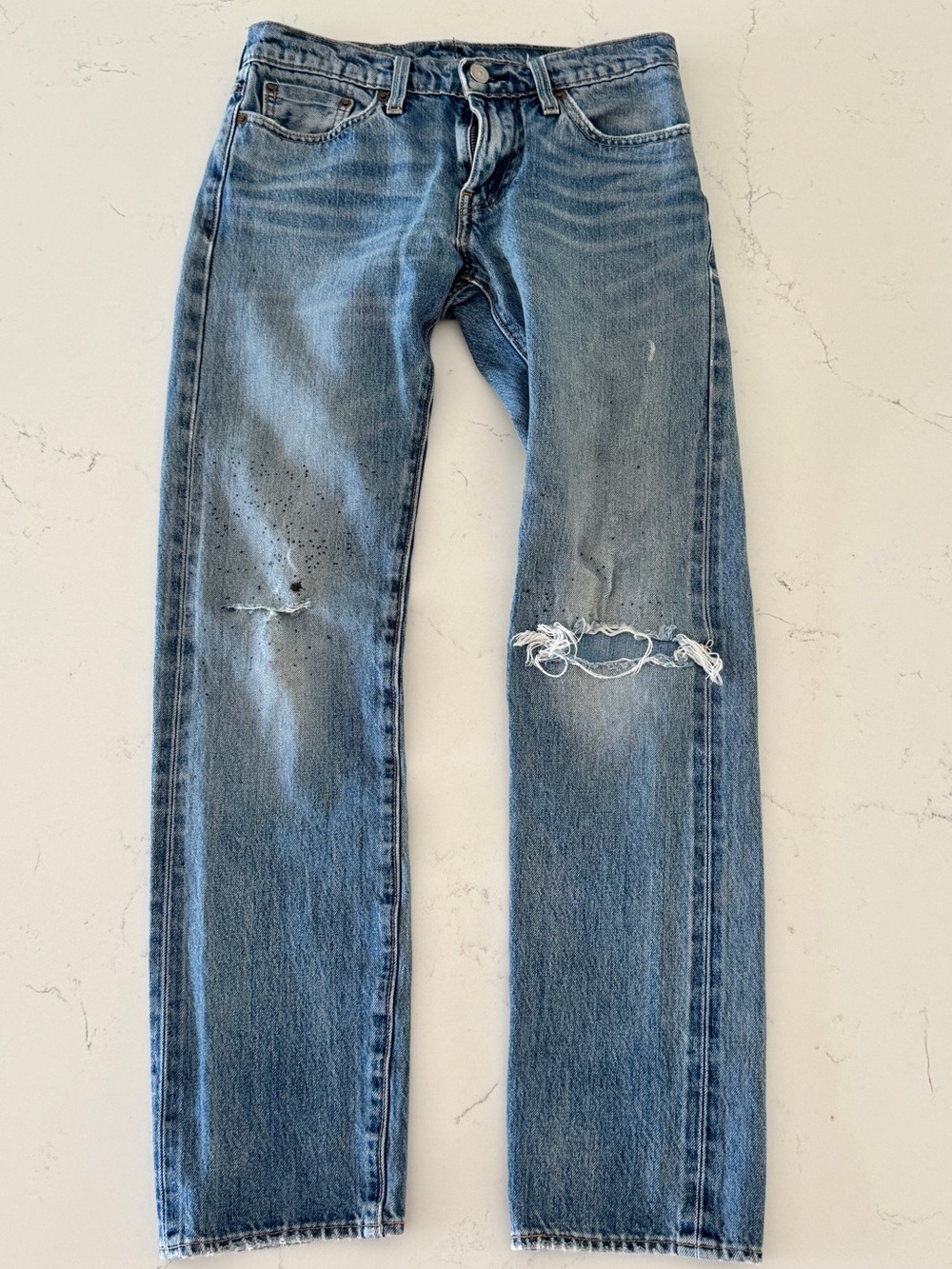 Levi’s Premium 511 Women’s Distressed Ripped Jeans 28x32 Blue